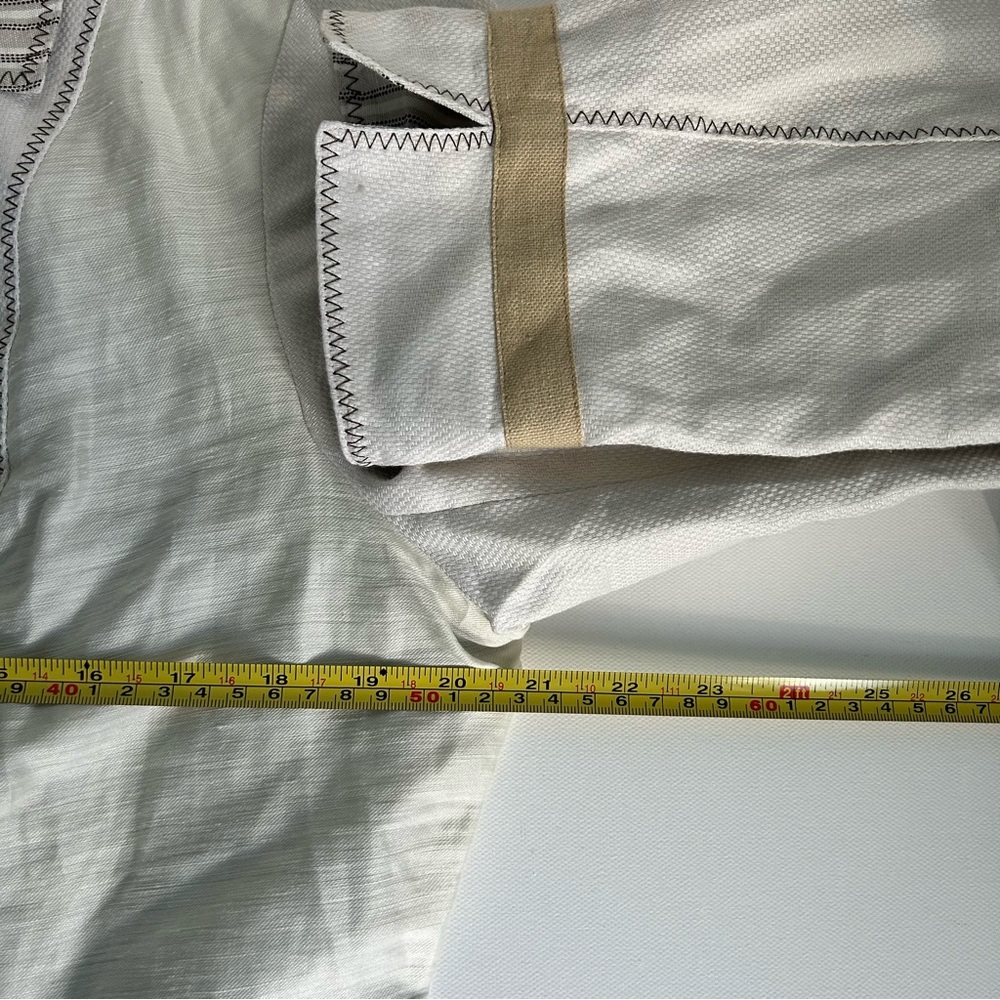 Coldwater Creek Women's Beige Mixed Media Cotton Linen Blazer Size 14 NWT - Picture 12 of 16
